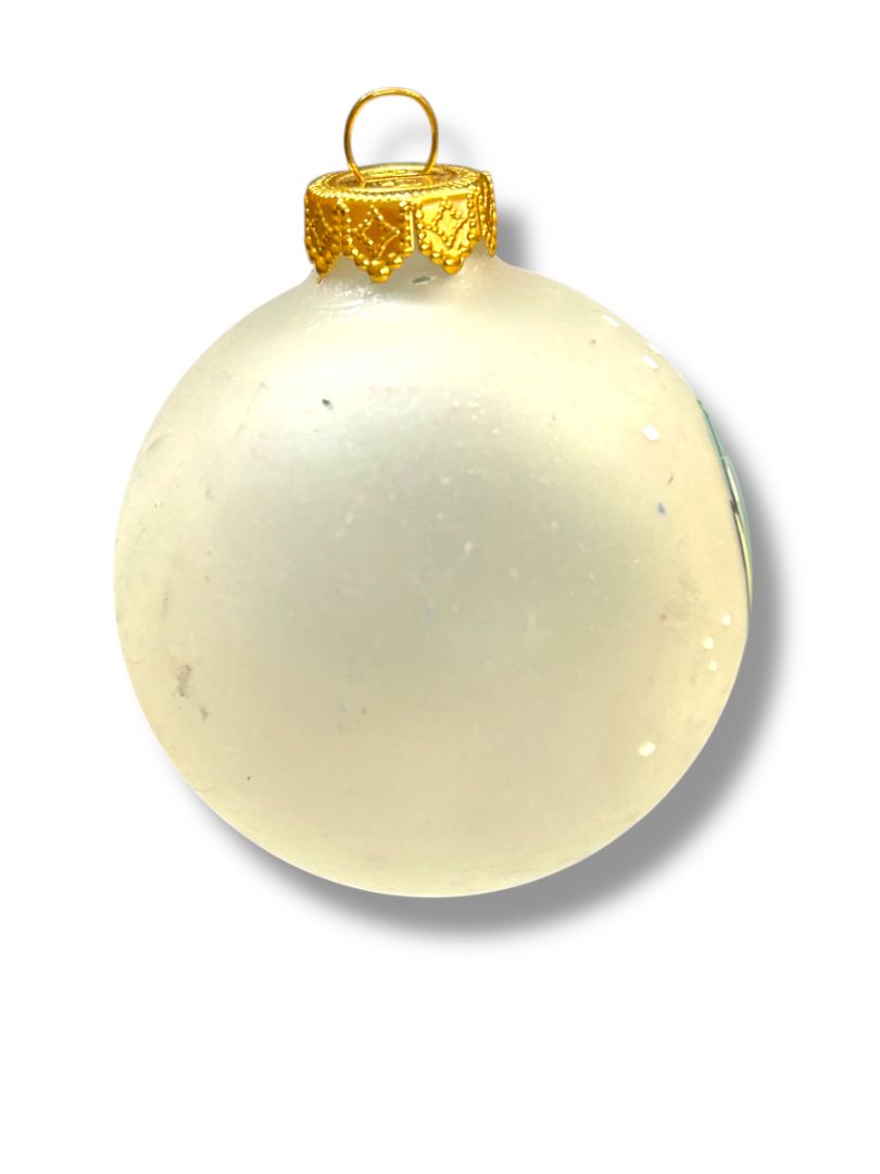 NCC-1701 USS Enterprise Holiday Painted Glass Ball Ornament 2.6" Frosted 2001