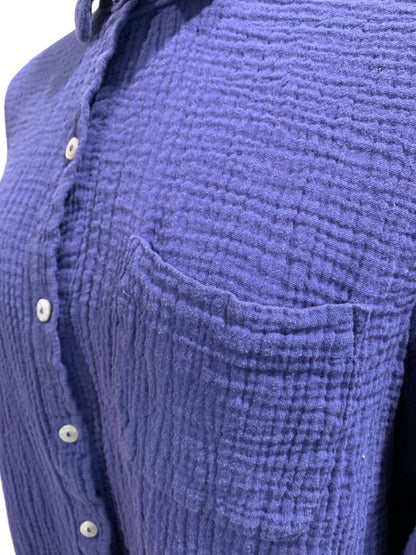 Size XL Jessica Simpson Womens Button Up Purple Textured Shirt