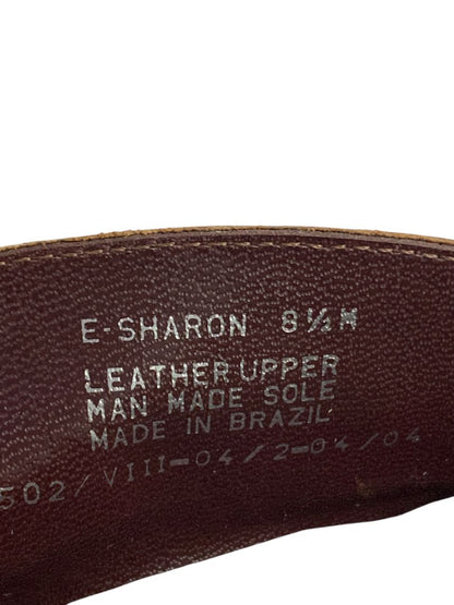 Size 8.5M Etienne Aigner Womens Sharon Block Heel Loafer Mule Brown Leather