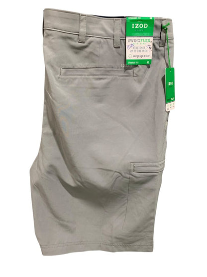 Size 42 Izod Golf SwingFlex Waistband New Mens Shorts Gray Straight Fit