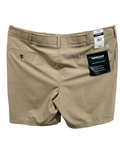 Size 42W Haggar Sport Mens Brown New Performance Shorts 9" Inseam