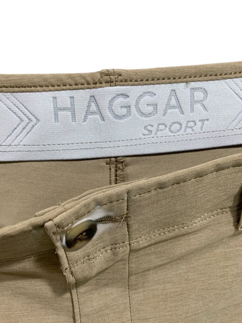 Size 42W Haggar Sport Mens Brown New Performance Shorts 9" Inseam