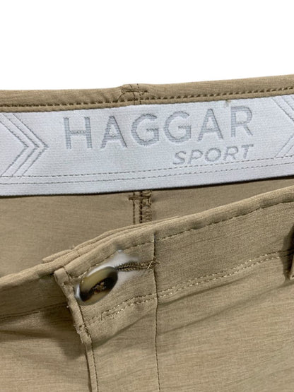 Size 42W Haggar Sport Mens Brown New Performance Shorts 9" Inseam