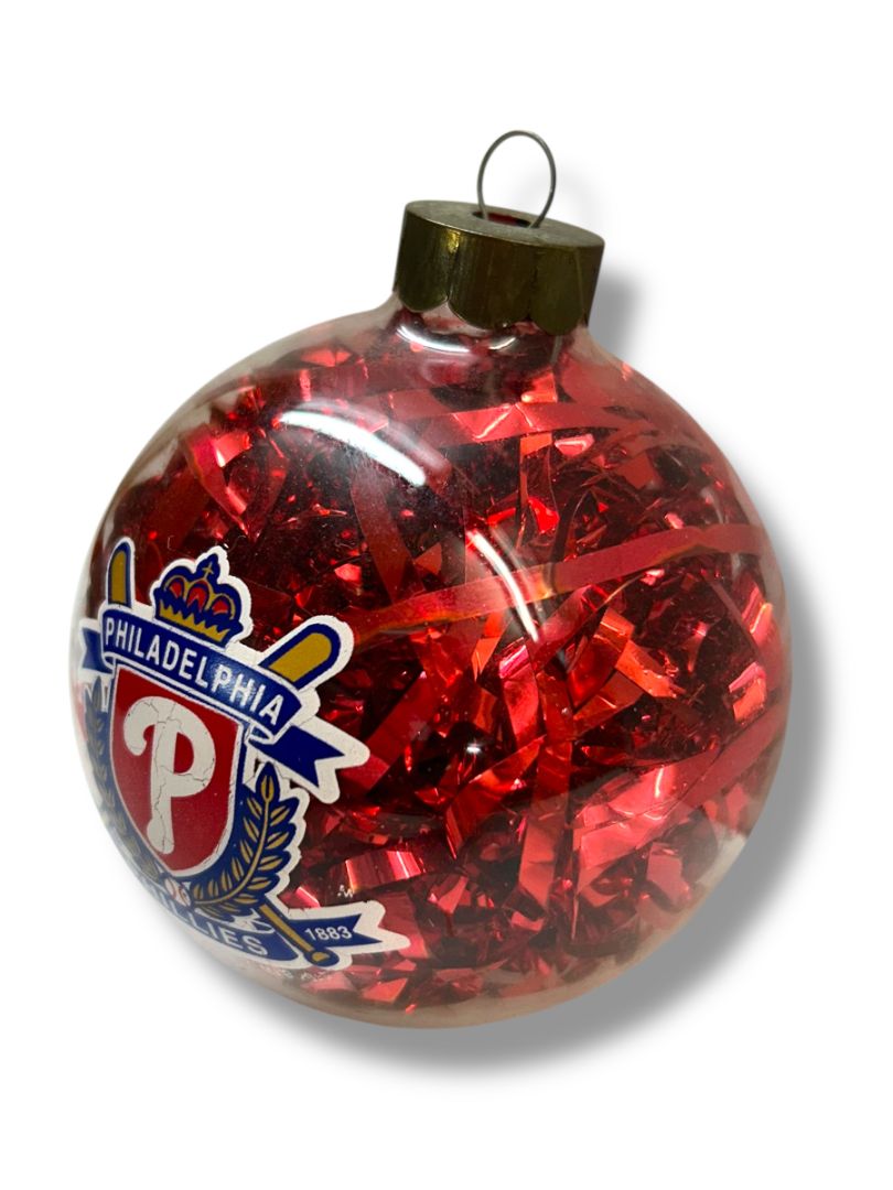 Vintage Philadelphia Phillies Holiday Acrylic Ball Ornament 3.2"