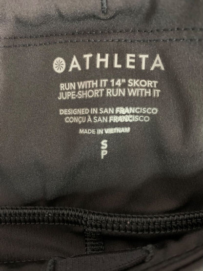 Size Small Athleta Black Run with it Skort Jupe-Short. 14"