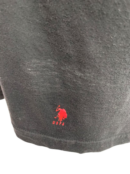 Size Medium US Polo Assn Mens Black V-Neck Tshirt Short Sleeve