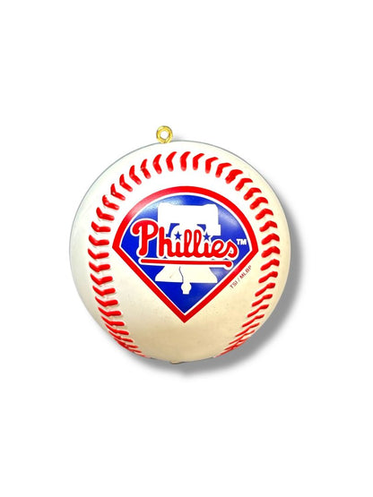 Philadelphia Phillies Holiday Baseball Plastic Ornament 2.6"