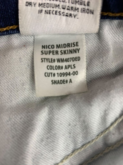 Size 27 Hudson Womens Nico MidRise Super Skinny Jeans Distressed