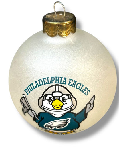 2006 Philadelphia Eagles Frosted Glass Ball Ornament 3.2" Football Mascot