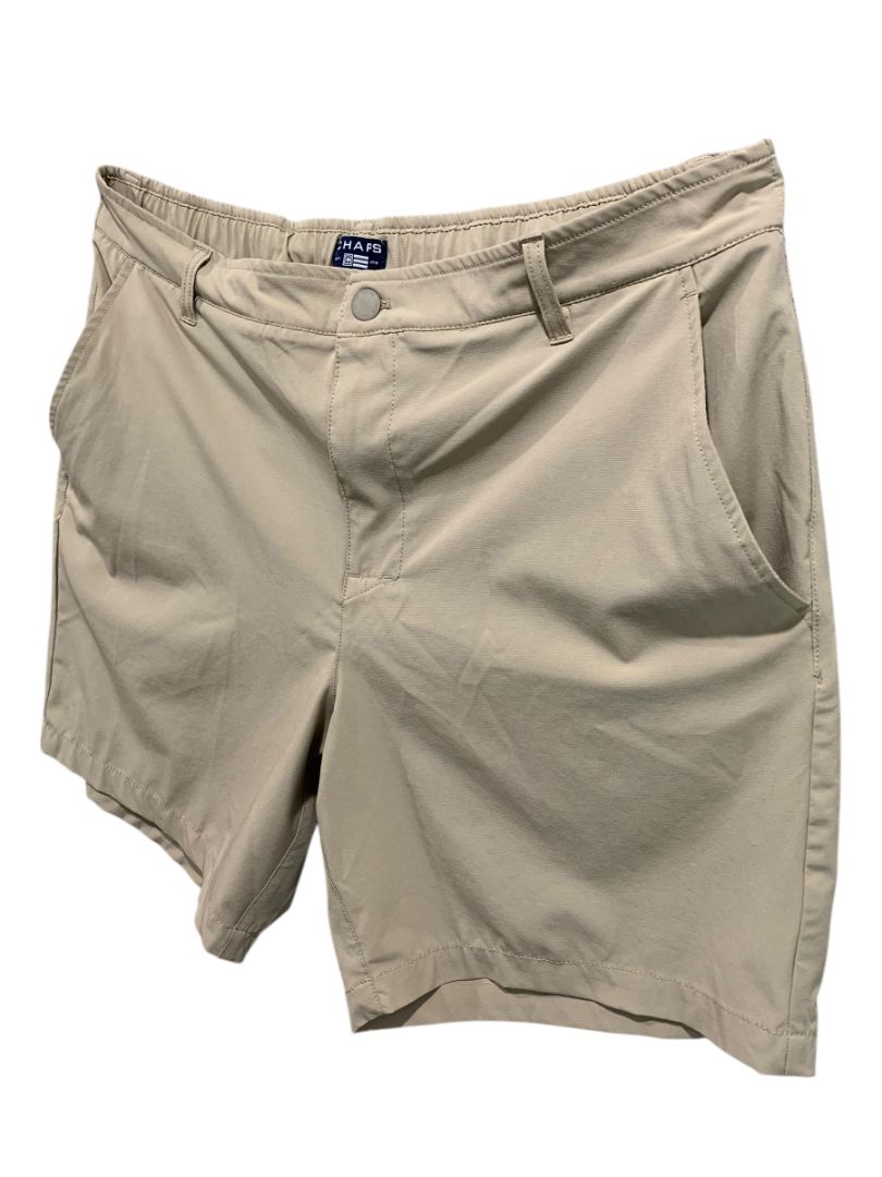 Size 40 Chaps Mens Tan Golf Shorts Quick Dry 8" Inseam