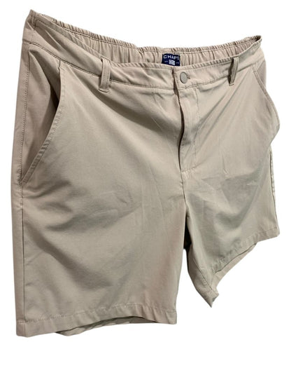 Size 40 Chaps Mens Tan Golf Shorts Quick Dry 8" Inseam