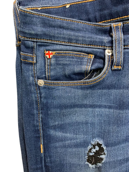 Size 27 Hudson Womens Nico MidRise Super Skinny Jeans Distressed