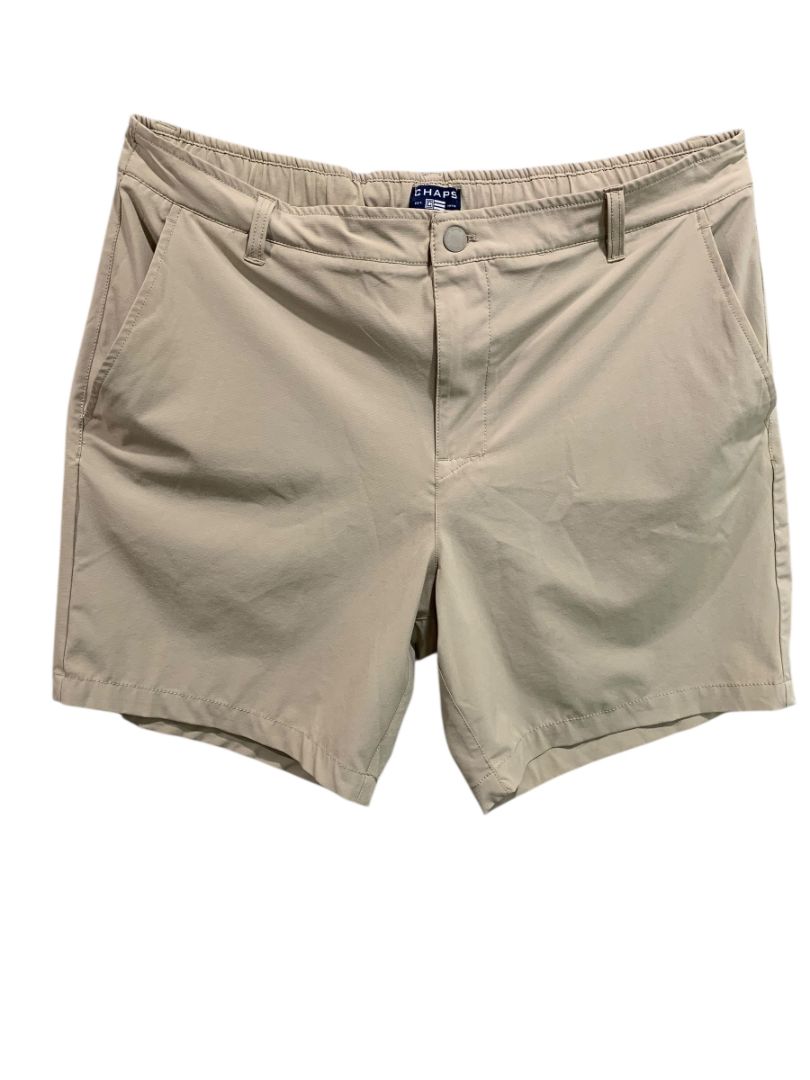 Size 40 Chaps Mens Tan Golf Shorts Quick Dry 8" Inseam