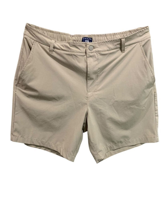 Size 40 Chaps Mens Tan Golf Shorts Quick Dry 8" Inseam