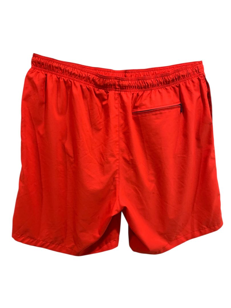Size XXL Columbia Mens Red Swim Trunks Lined Zip Pocket 8" Inseam