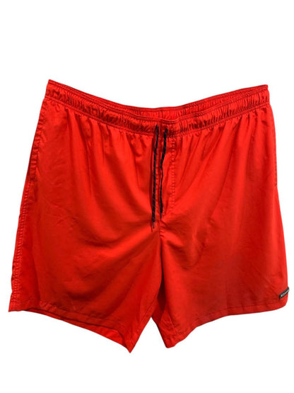 Size XXL Columbia Mens Red Swim Trunks Lined Zip Pocket 8" Inseam