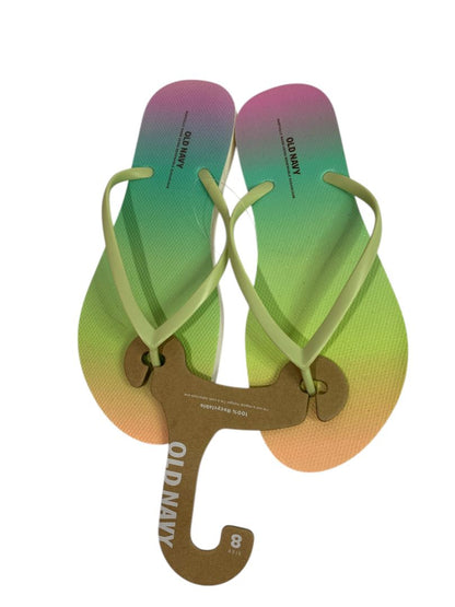 Size 8 Old Navy Womens Rainbow Flip Flops New Sandals