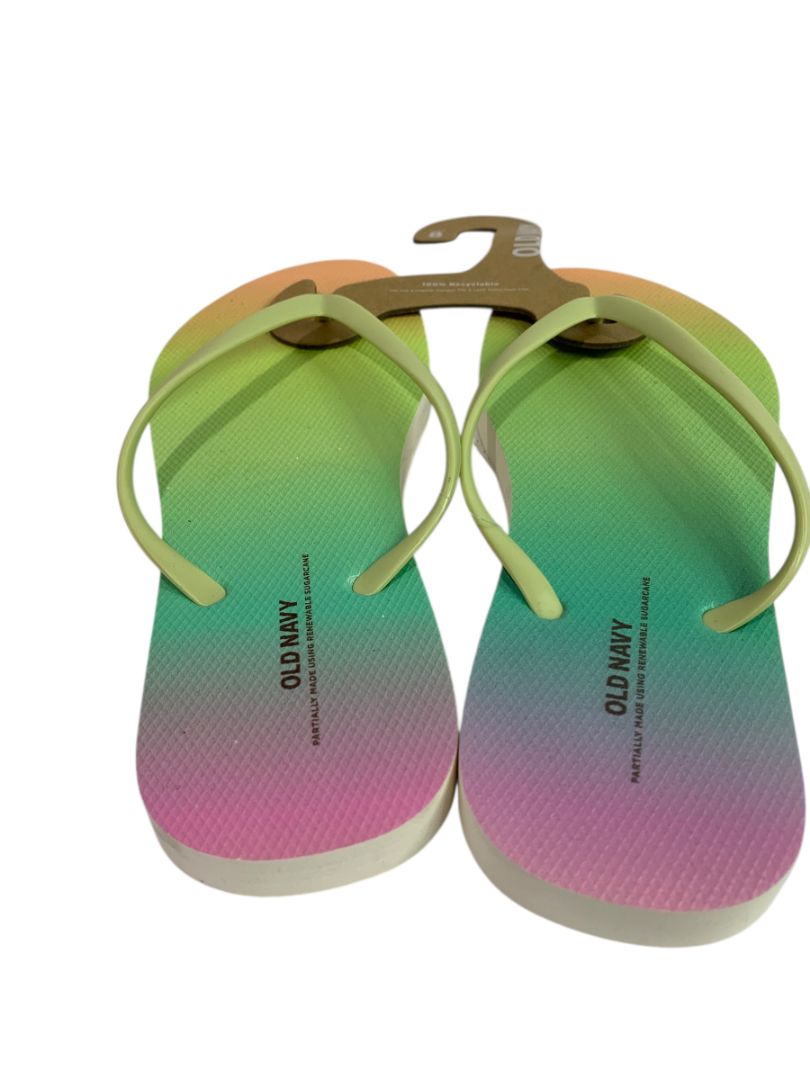 Size 8 Old Navy Womens Rainbow Flip Flops New Sandals