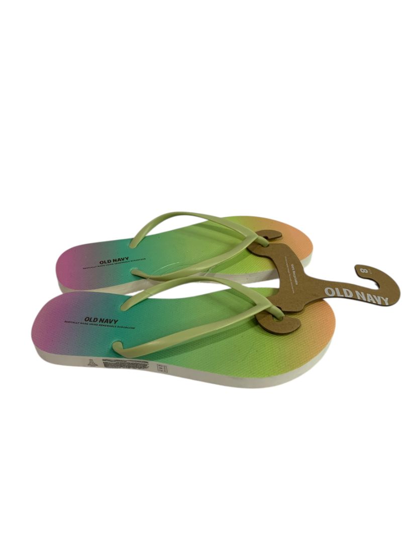 Size 8 Old Navy Womens Rainbow Flip Flops New Sandals