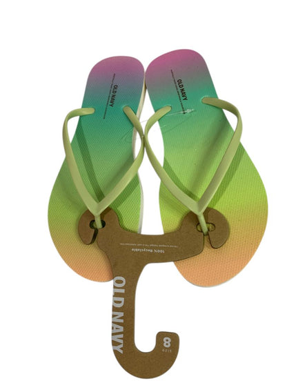 Size 8 Old Navy Womens Rainbow Flip Flops New Sandals