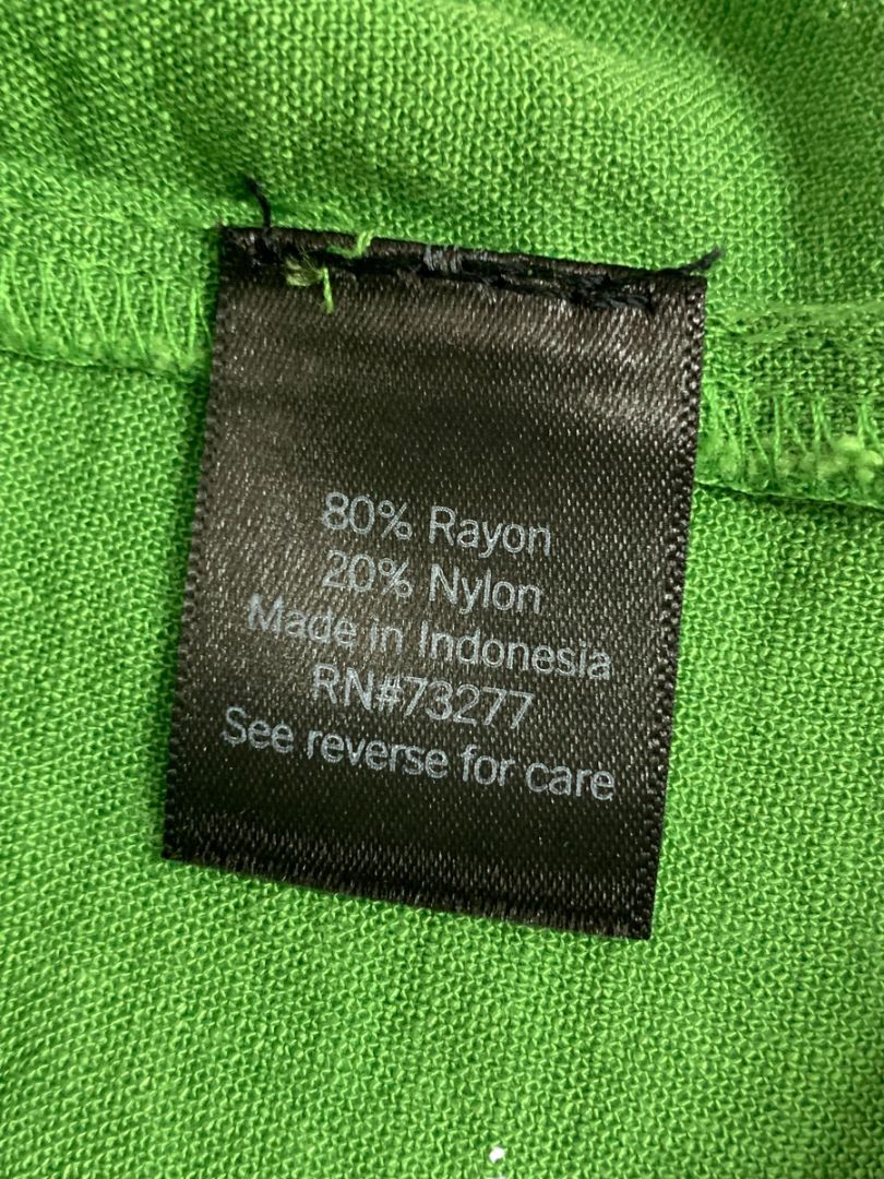 Size XXL Simply Vera Wang Womens Spring Green 1/2 Button Up Shirt Textured