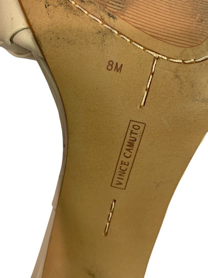 Size 8M Vince Camuto Brelanie Tan Leather Sandals 3.5" Heels