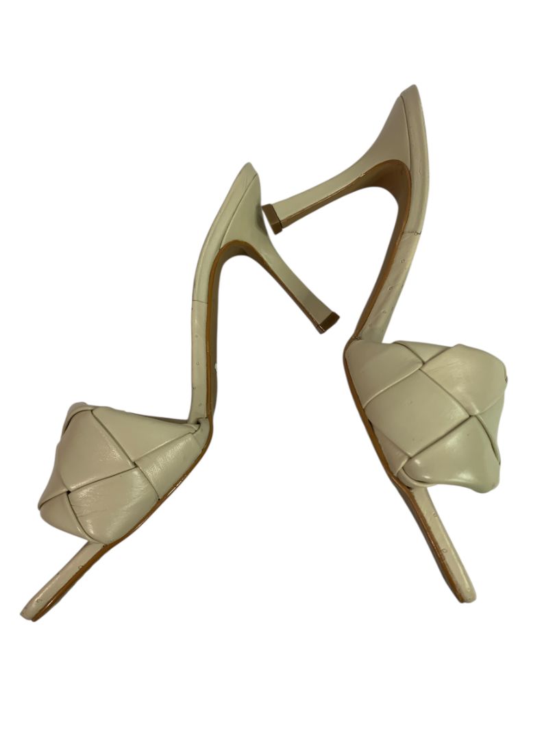 Size 8M Vince Camuto Brelanie Tan Leather Sandals 3.5" Heels