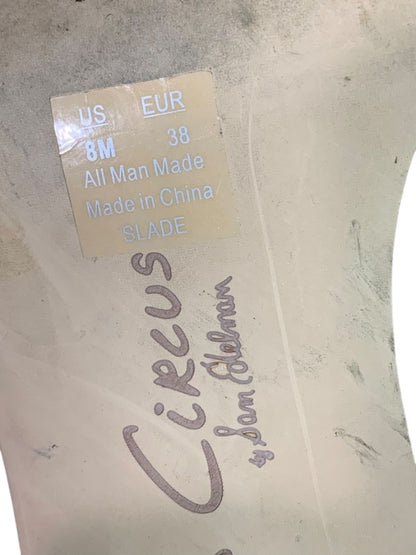 Size 8M Circus by Sam Edelman Slade Black Leather 3" Heel Slides