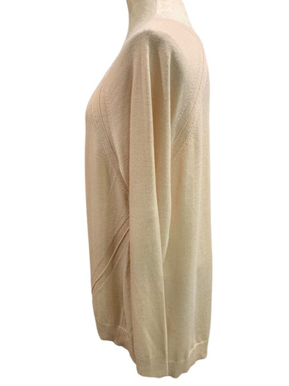 Size XL Eileen Fisher Womens Italian Yarn Sweater Beige Lightweight