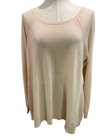Size XL Eileen Fisher Womens Italian Yarn Sweater Beige Lightweight