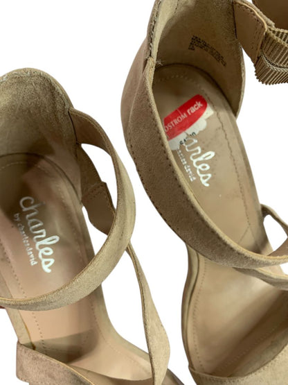 Size 8M Charles by Charles David Cork Platform Wedge Sandals Ankle Strap