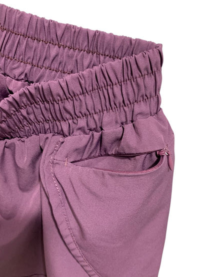 Size 6 Sunzel Purple Womens Running Shorts Undershorts Zip Pocket