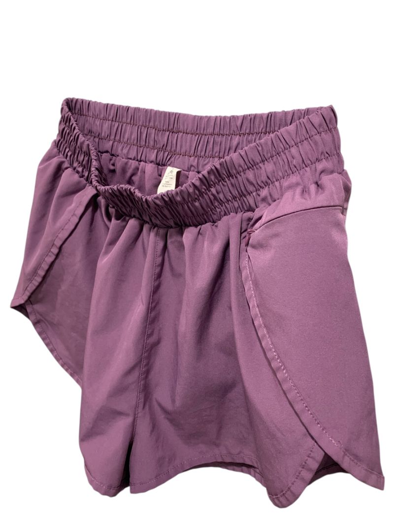Size 6 Sunzel Purple Womens Running Shorts Undershorts Zip Pocket