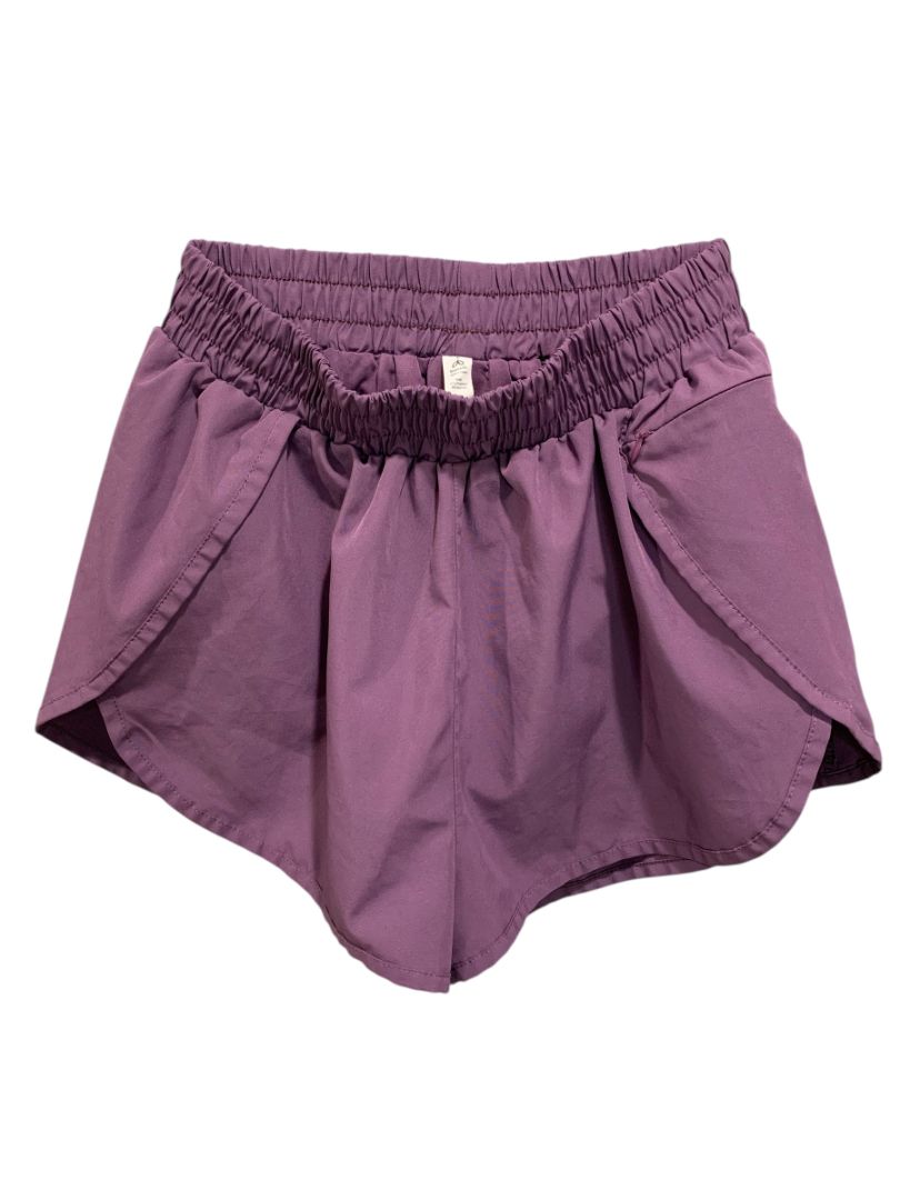 Size 6 Sunzel Purple Womens Running Shorts Undershorts Zip Pocket
