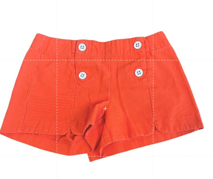 Janie & Jack Girls Shorts Size 6 Orange Nautical Double Breasted