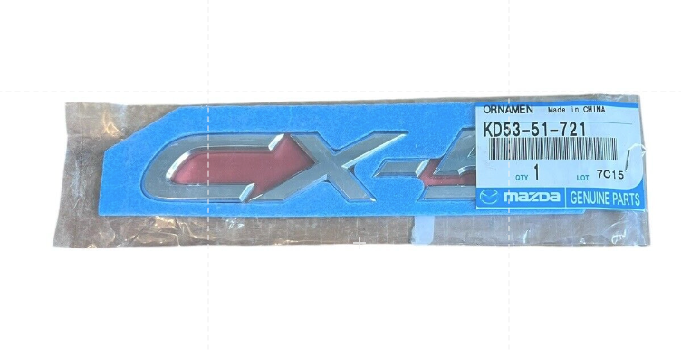 MAZDA CX-5 REAR EMBLEM NEW OEM KD53-51-721. 2013-2016