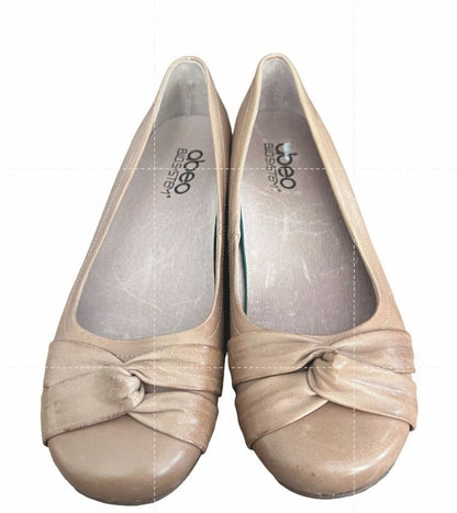 Size 7 N Abeo Terrie Women's Flat Shoes Leather Tan NWOB
