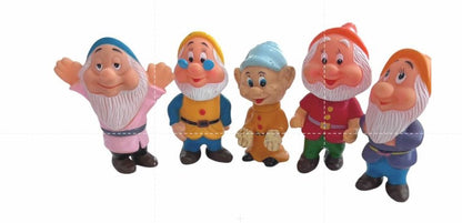 Vintage Walt Disney Prod. Snow White 5 Dwarfs Happy Sleepy Bashful Doc Dopey