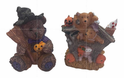 K's Collection Halloween Indoor Decor Bear Figurine Set Trick or Treat Costumes