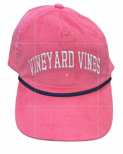 NWT Vineyard Vines Snapback Pink 5 Panel Corduroy Embroidered Logo Hat