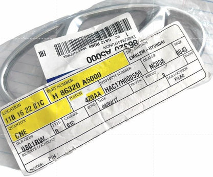 OEM Hyundai i30 2012 - 2015 Emblem Rear Badge Original 86320-A5000 NEW
