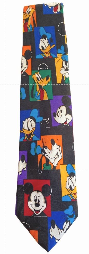 Mickey Unlimited By Balancine Inc 56x3.75 USA Necktie Pluto Mickey Daffy Donald