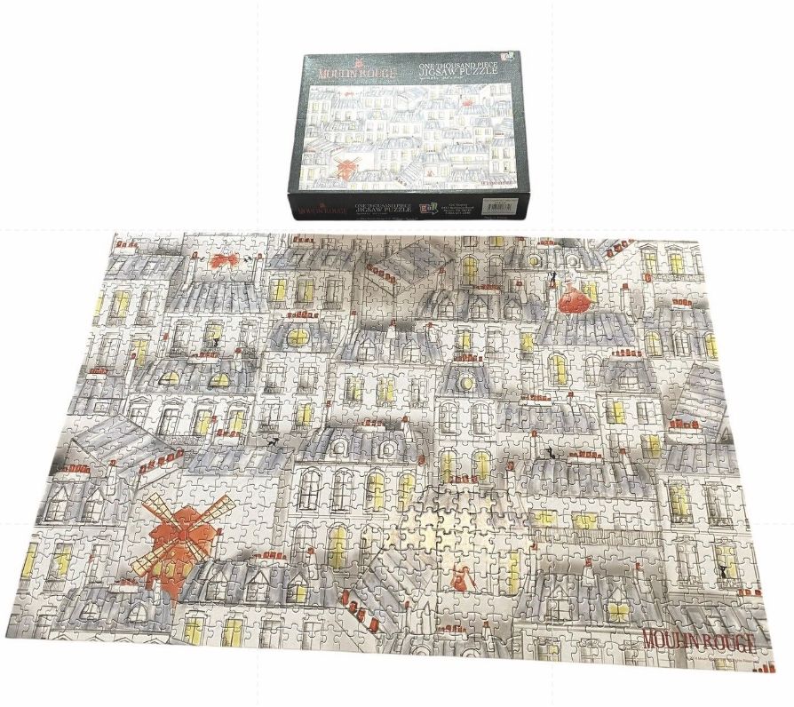 Moulin Rouge One Thousand Piece Jigsaw Puzzle Go! Games 1000 Opened Complete