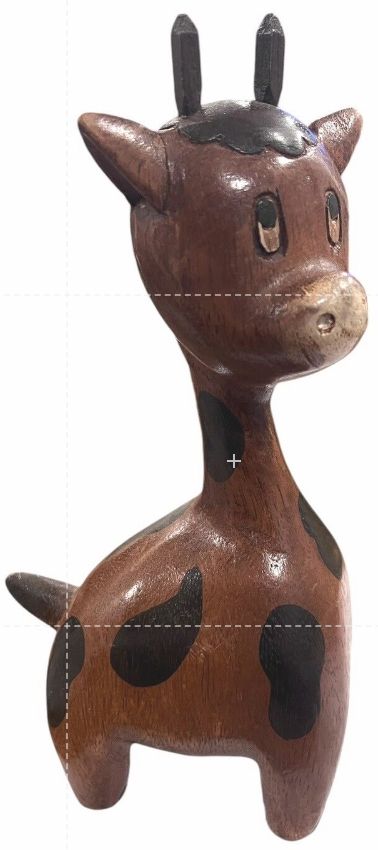 Wooden Baby Giraffe Figurine Cute Hand Made Figure Baby Nursery Decor Safari