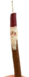 Cinnamon Stick Homemade Santa Claus Ornament Vintage Holiday Craft Hand Painted