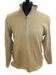 Size Medium Banana Republic Cotton Tan 1/4 Zip Pullover Men's Beige