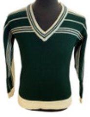 VINTAGE Size Medium Snowdrift Acrylic Sweater Mens Pullover Green V-Neck Preppy