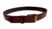 Size 36 Rocky Mountain Leather Brown Brass Buckle Worn Belt