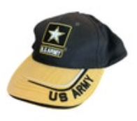 U.S. ARMY Hat Army Strong USA MADE Black Yellow Cap Adjustable