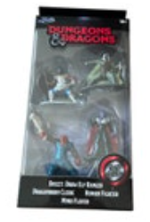 JADA Dungeons & Dragons 4 Die Cast Figures Drizzt, Cleric, Mind Flayer, Human A